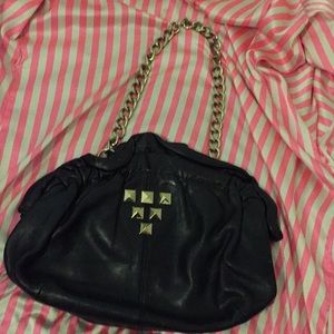 Loeffler Randall designer leather chain clutch